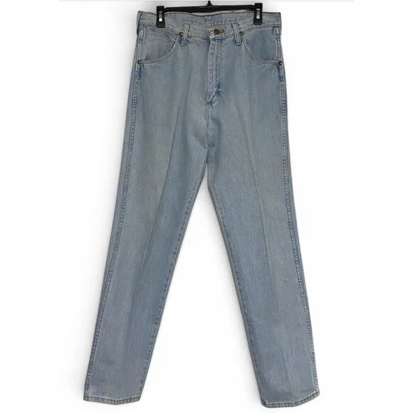 Wrangler Men’s Vintage Straight Leg Jeans 32x34 Light Blue - Picture 1 of 15